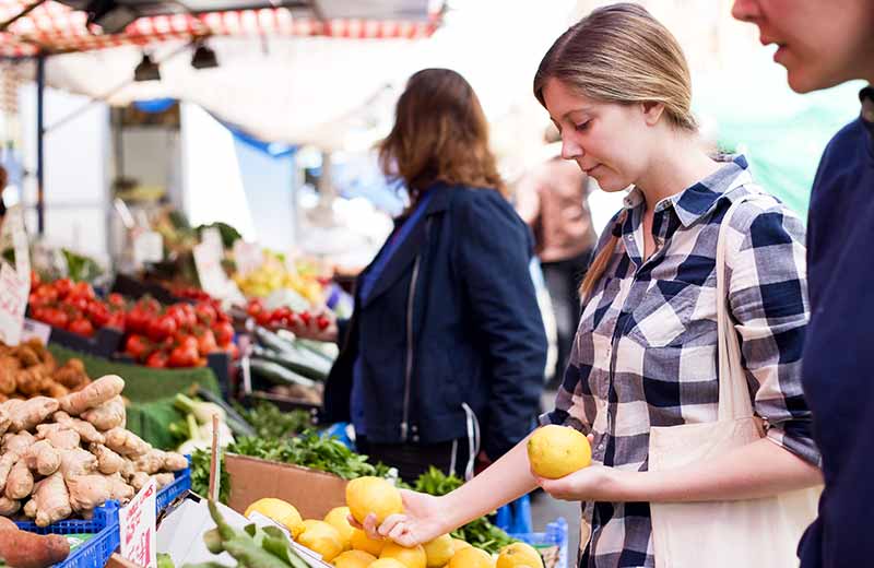 Der Wochenmarkt in Seis am Schlern